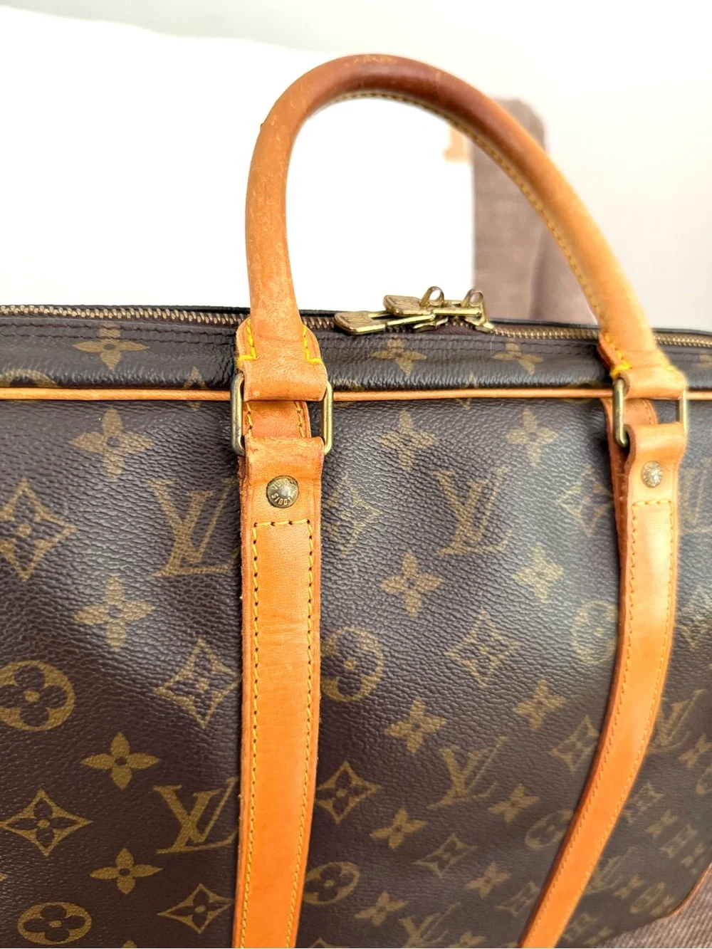 Authentic Louis Vuitton Porte Documents Voyage unisex bag M53361 brown LV
